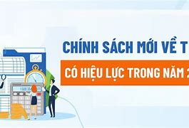 Chính Sách Thuế Mới Nhất 2023